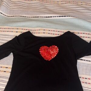 Patrick Kelly Runway of Love de Young museum Tshirt with Red Heart Design